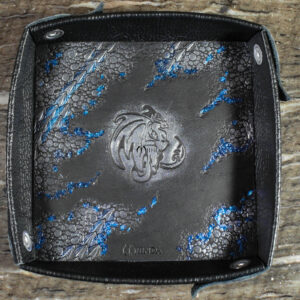 piste tapis dés cuir jdr jeu rôle dice dragon drake wyvern