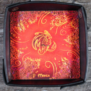 piste tapis dés cuir jdr jeu rôle dice dragon drake wyvern