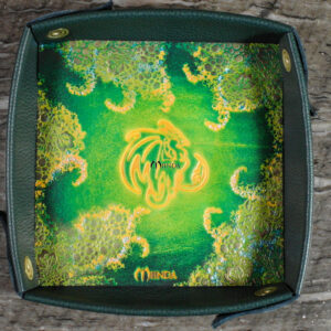 piste tapis dés cuir jdr jeu rôle dice dragon drake wyvern