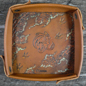 piste tapis dés cuir jdr jeu rôle dice dragon drake wyvern