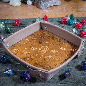 piste tapis dés cuir jdr jeu rôle dice ours bear