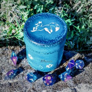 boite dés jdr rangement dicebox box dice miinda cuir renard