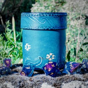 boite dés jdr rangement dicebox box dice miinda cuir renard