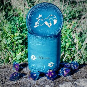 boite dés jdr rangement dicebox box dice miinda cuir renard