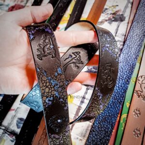ceinture cuir choupisaures dinosaures dino palép paleoart miinda