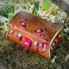 boite coffre coffret mimic cuir monstre miinda jdr jeu rôle dés