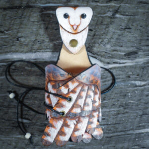 porte gobelet corne accessoire costume larp gn festival chouette owl effraie