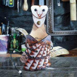 porte gobelet corne accessoire costume larp gn festival chouette owl effraie