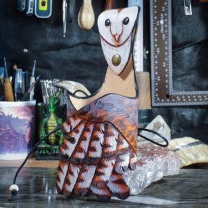 porte gobelet corne accessoire costume larp gn festival chouette owl effraie