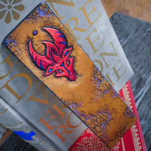 marque-page bookmark cuir lecture livre dragon