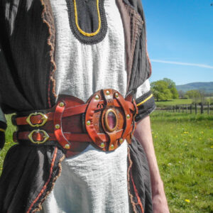 ceinture pansière serre-taille ceinturon costume larp gn jdr pierre fluorite