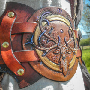 ceinture pansiere serre-taille ceinturon costume larp gn jdr cerf