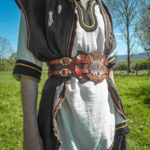 ceinture pansiere serre-taille ceinturon costume larp gn jdr loup wolf