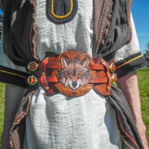 ceinture pansière serre-taille ceinturon costume larp gn jdr loup wolf