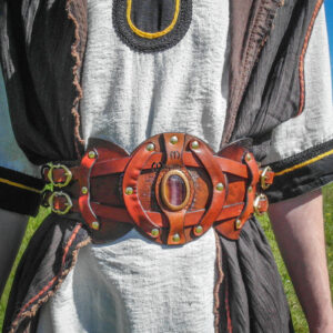 ceinture pansière serre-taille ceinturon costume larp gn jdr pierre fluorite