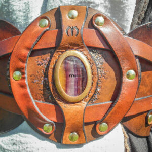 ceinture pansière serre-taille ceinturon costume larp gn jdr pierre fluorite