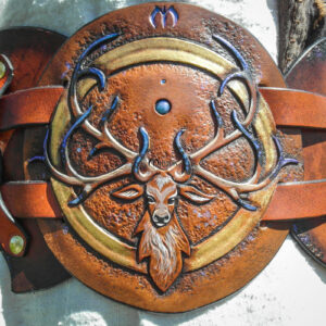 ceinture pansiere serre-taille ceinturon costume larp gn jdr cerf