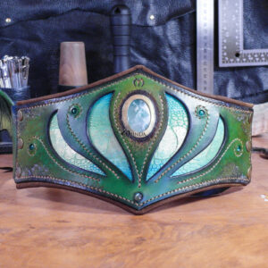 Miinda cuir ceinture arcaniste dragon sylvestre elfe