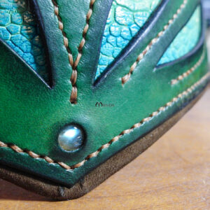 Miinda cuir ceinture arcaniste dragon sylvestre elfe mage