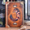 carnet cuir miinda louve opales loup wolf dessin manuscrit grimoire