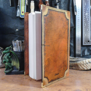 carnet cuir miinda louve opales loup wolf dessin manuscrit grimoire