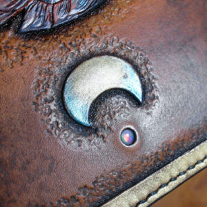 carnet cuir miinda louve opales loup wolf dessin manuscrit grimoire