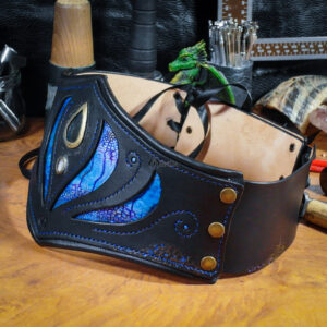 ceinture serre-taille pansière arcaniste cuir mage elfe fée