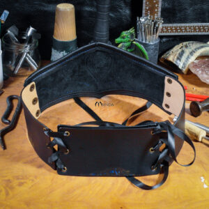 ceinture serre-taille pansière arcaniste cuir mage elfe fée
