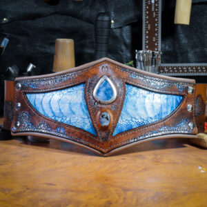 ceinture serre-taille pansière arcaniste cuir mage elfe fée nymphe