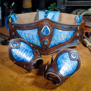 ceinture serre-taille pansière arcaniste cuir mage elfe fée nymphe