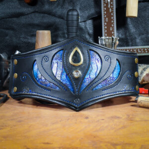 ceinture serre-taille pansière arcaniste cuir mage elfe fée