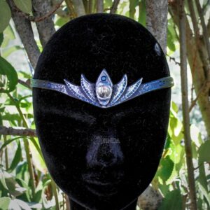 diadème tiare couronne bandeau de front cuir miinda costume
