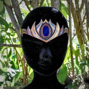 diademe tiare couronne bandeau de front cuir miinda costume