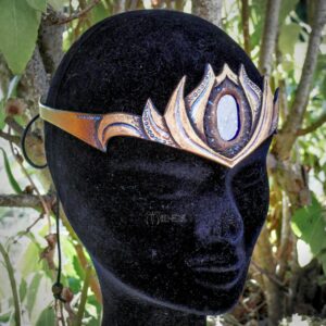 diademe tiare couronne bandeau de front cuir miinda costume