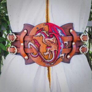 ceinture pansière serre-taille ceinturon costume larp gn dragon wyvern