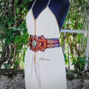 ceinture pansière serre-taille ceinturon costume larp gn pierre rubis gemme