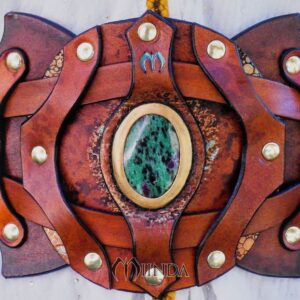 ceinture pansière serre-taille ceinturon costume larp gn pierre rubis gemme