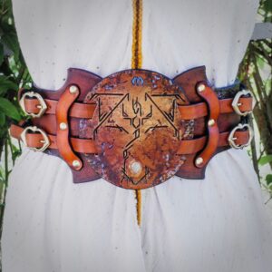 ceinture pansière serre-taille ceinturon costume larp gn dragon wyvern