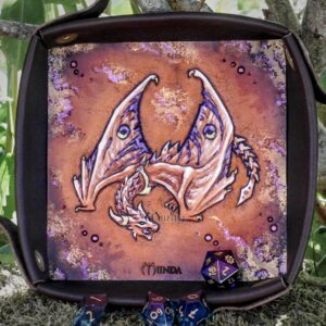 piste dés plateau tapis jdr jeu de rôle société cuir miinda dragon