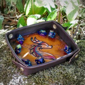 piste dés plateau tapis jdr jeu de rôle société cuir miinda dragon