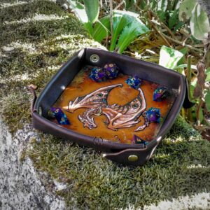 piste dés plateau tapis jdr jeu de rôle société cuir miinda dragon